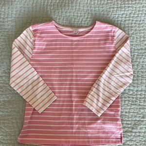 J Crew 3/4 Pink Stripe Shirt